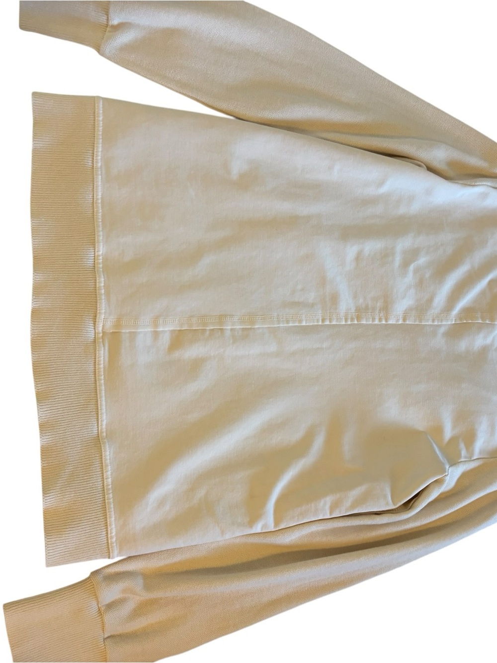 Women’s Cream V-Neck Sweater with Side Button Detail - Soft Knit - Picture 4 of 4